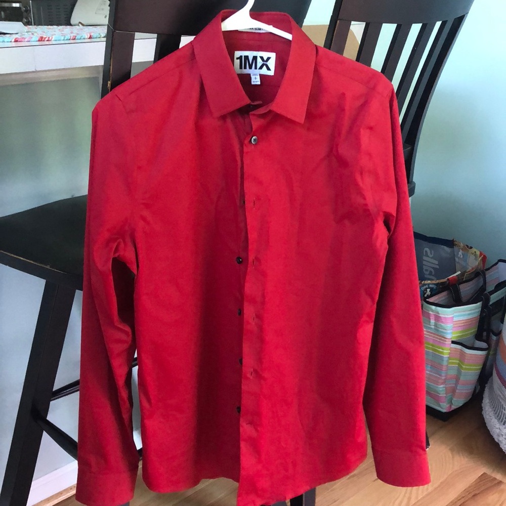 Express Red Men's Dress Shirt